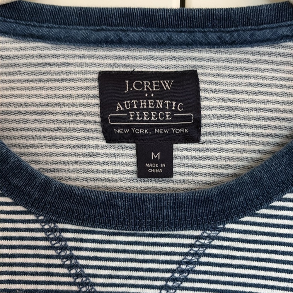 J Crew Factory Men’s shirt. Medium. Navy stripe.